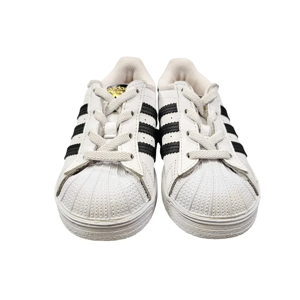 Adidas Originals Superstar El Toddler White Black Sneaker Shoes FU7717 Size 7.5K